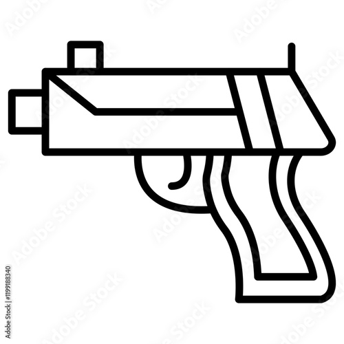 Tableau sur toile Pistol Icon