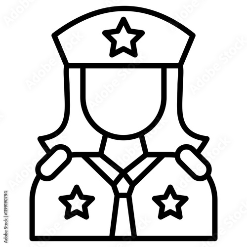 Coast Guard Officer Female Icon