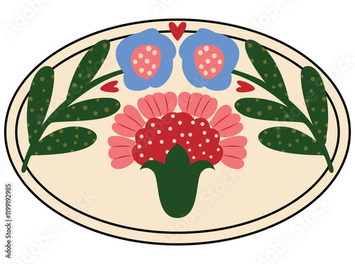 Mughal decorative ornamental floral. Vintage intricate traditional mughal style with flowers and foliage. Vector illustration