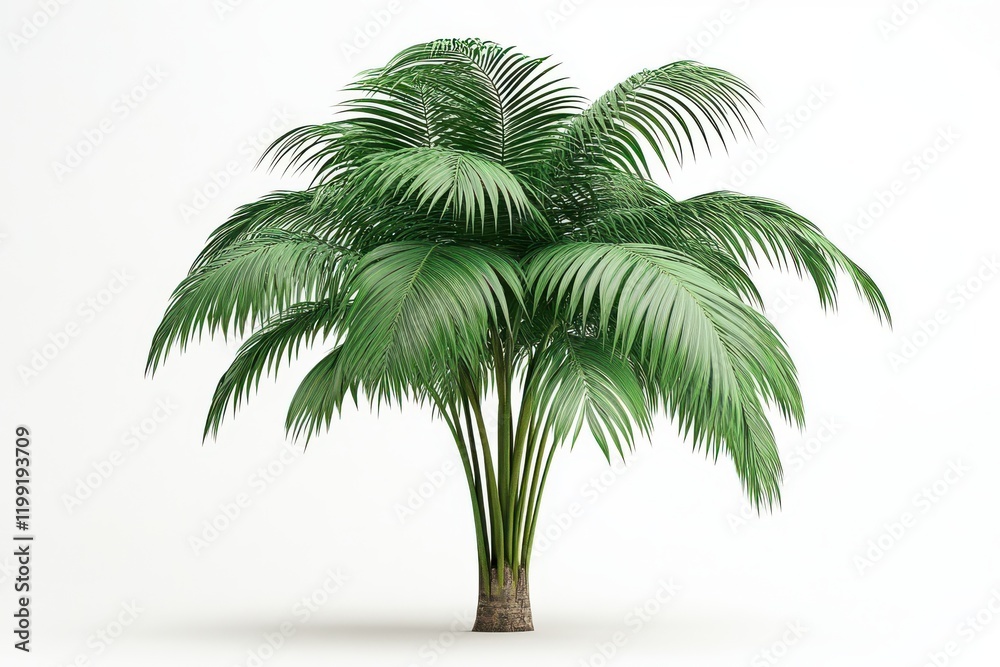 Obraz premium 3D Ficus Palm Tree Isolated and White Background