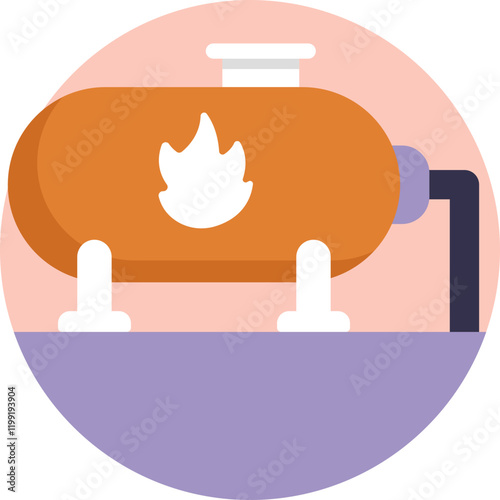 Fuel Storage: Represents a container used to store gas or oil for later use or distribution.