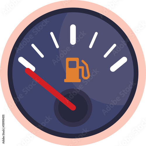 Fuel Level Indicator: A visual representation of the fuel tank's current level, showing the amount of fuel remaining.