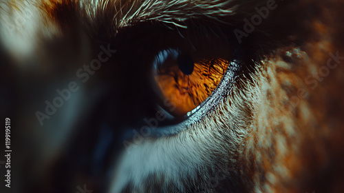 Close-up of a big cat's eye