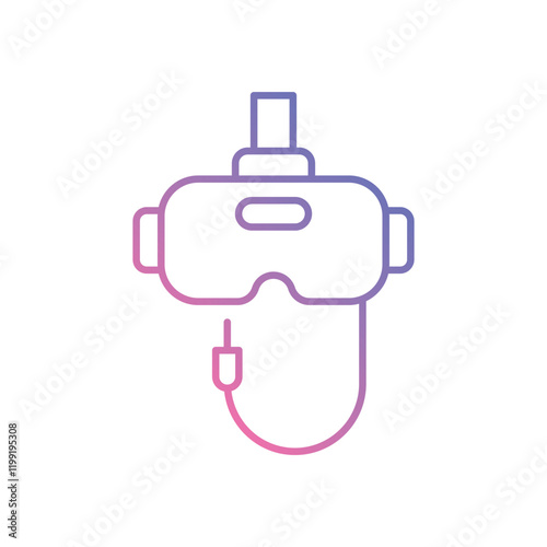 VR Headset with Cables icon