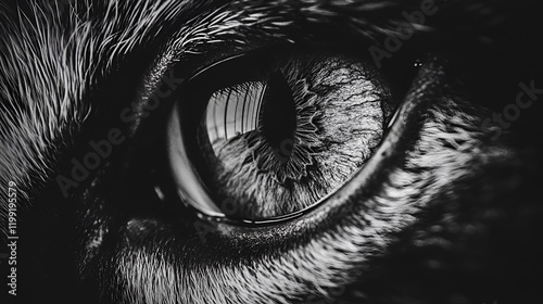 Close-up of a big cat's eye