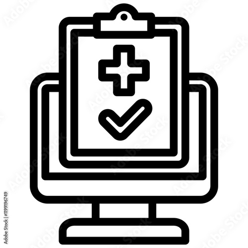 Telecare System Outline Icon