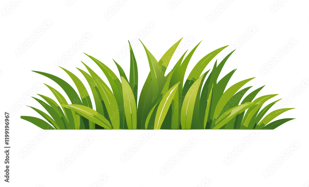 green grass icon vector graphic design on transparent background