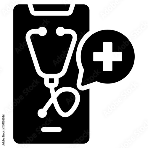 Telemedicine Glyph Icon