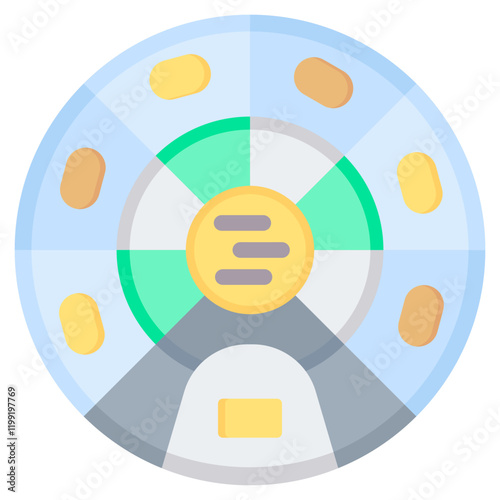 Smart Pill Dispenser Flat Icon