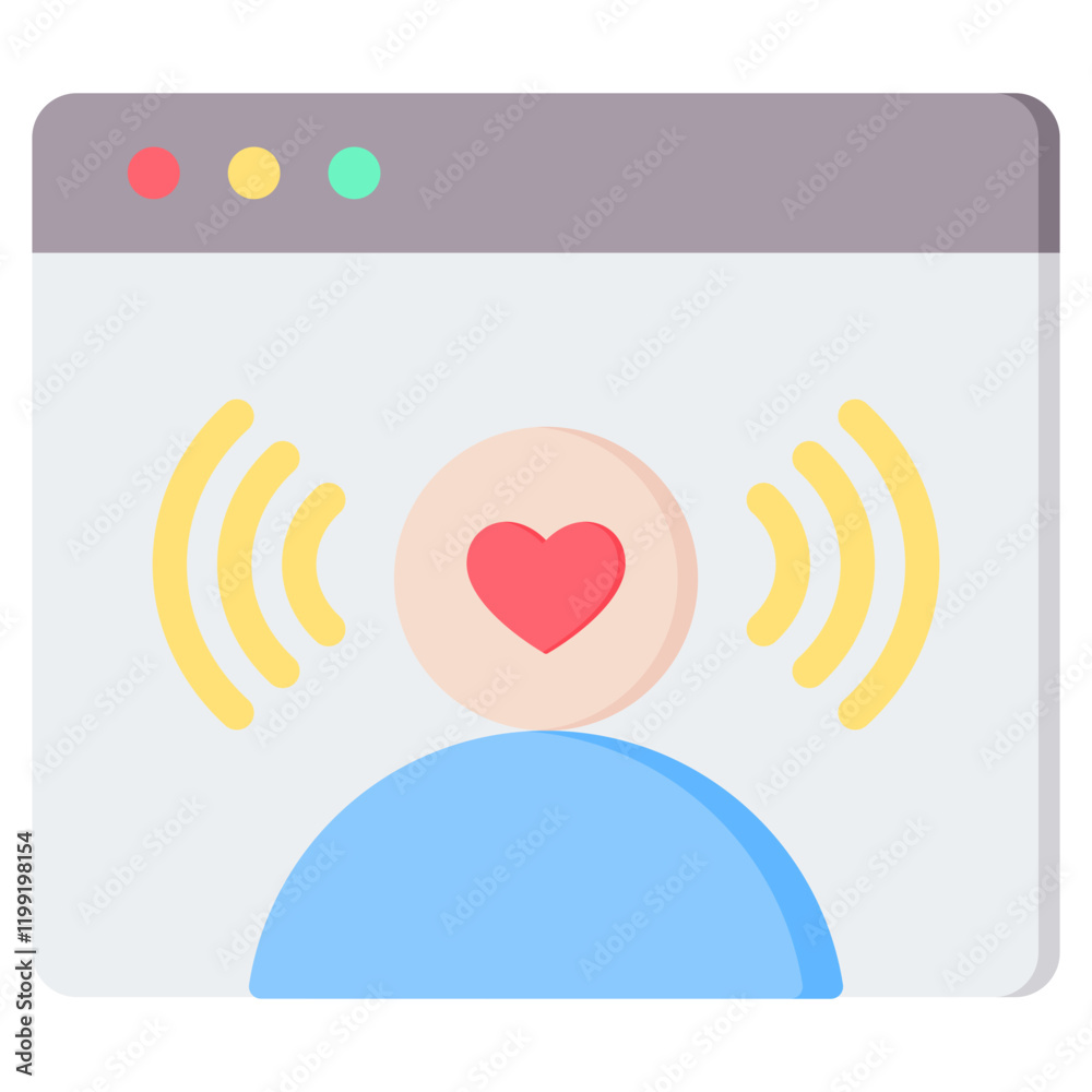 Mental Health Apps Flat Icon Mental Health Apps Flat Icon