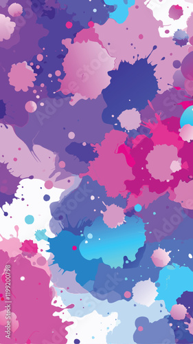 AI Generated watercolor-style background featuring vibrant splashes of pink, purple, and blue with an artistic and colorful aesthetic