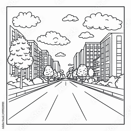 Street Relief City Coloring Page photo