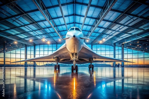 Sleek Supersonic Jet: Minimalist View of Concorde at Air & Space Museum photo