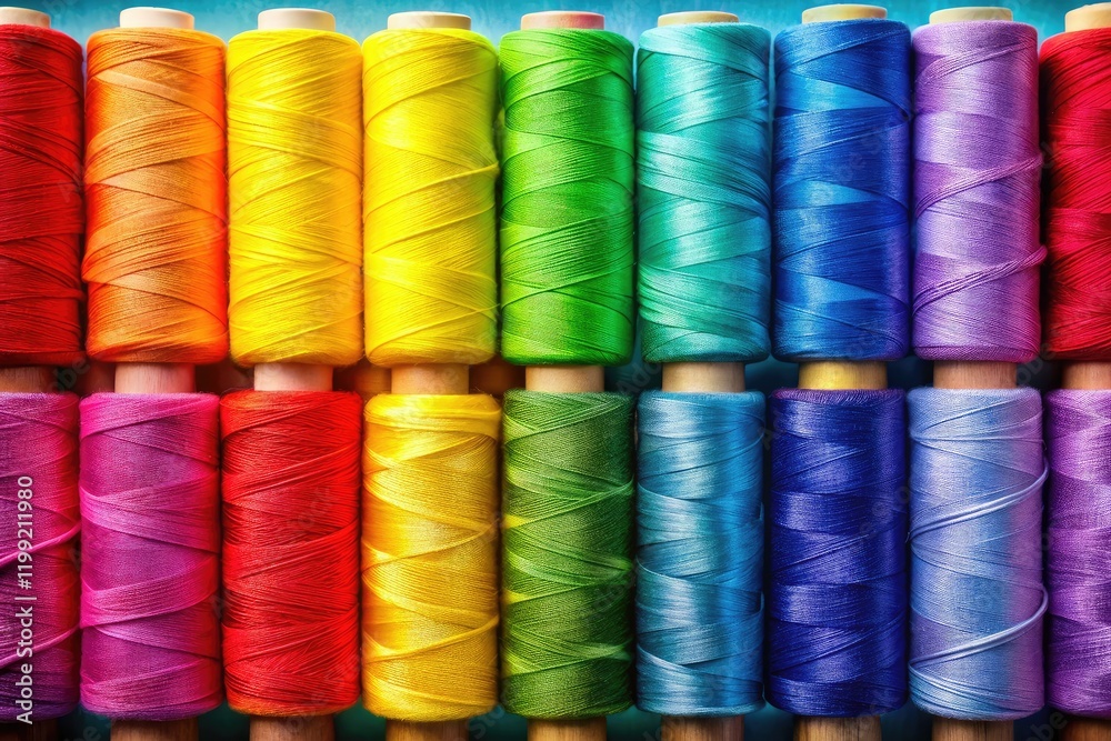 Rainbow Thread Spools - Colorful Craft Supplies Rainbow Thread Spools - Colorful Craft Supplies