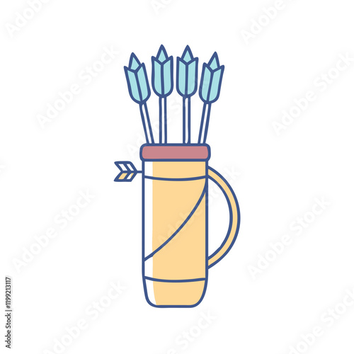 quiver with arrows icon, quiver with arrows vector illustration-simple illustration of quiver with arrows, perfect for quiver with arrows logos and themed design 