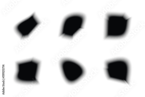 Halftone abstract shape Background Set
