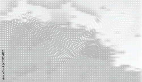 Subtle Distortions, A Minimalist Gray Halftone Pattern with Flowing Undulations and a Smooth, Abstract Feel