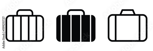 Suitcase icon set. Travel bag icon. Suitcase icon