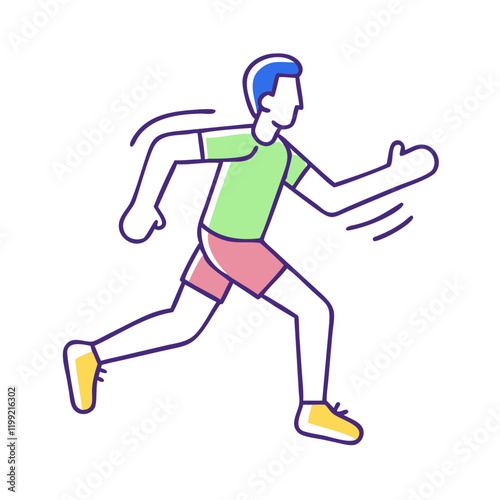 running arm swing icon, running arm swing vector illustration-simple illustration of running arm swing, perfect for running arm swing logos and themed design  photo