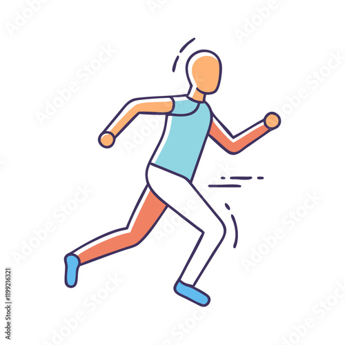 running arm swing icon, running arm swing vector illustration-simple illustration of running arm swing, perfect for running arm swing logos and themed design  photo