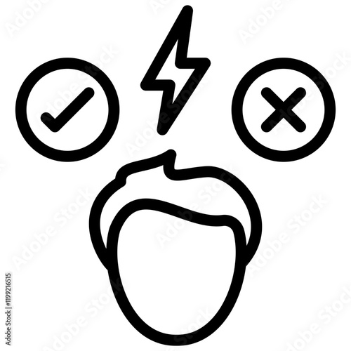 Conflicting Thoughts Icon