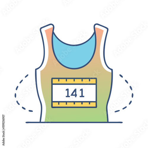 running race bib icon, running race bib vector illustration-simple illustration of running race bib, perfect for running race bib logos and themed design 