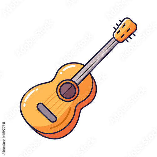 acoustic guitar icon, acoustic guitar vector illustration-simple illustration of acoustic guitar, perfect for acoustic guitar logos and themed design 