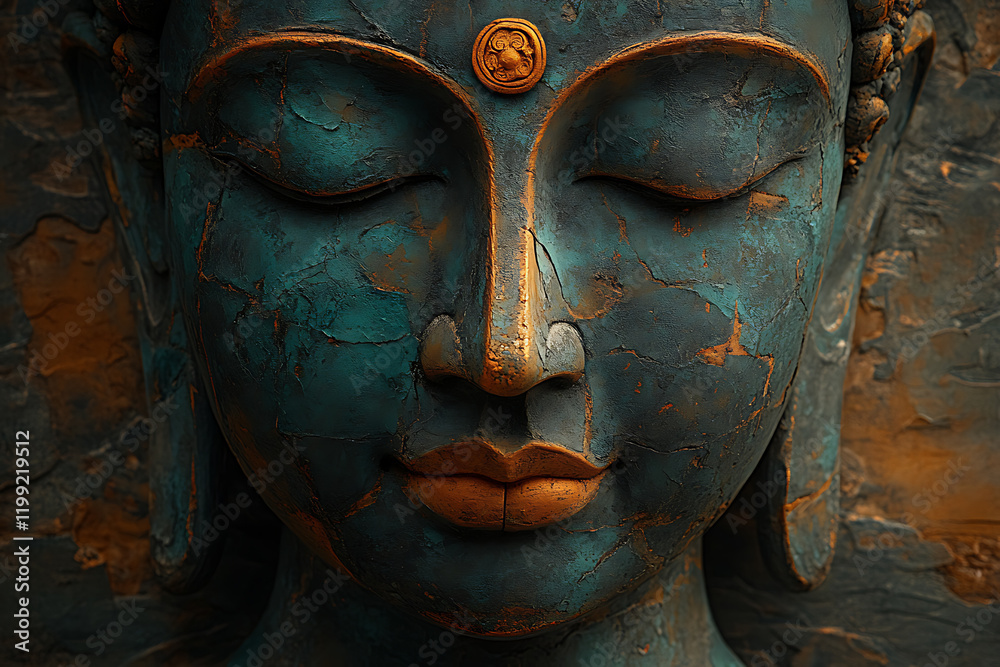 Abstract representation of Buddha crafted with geometric shapes, embodying a modern and spiritual concept, featuring a minimalistic design with calming and serene tones. Abstract representation of Buddha crafted with geometric shapes, embodying a modern and spiritual concept, featuring a minimalistic design with calming and serene tones.