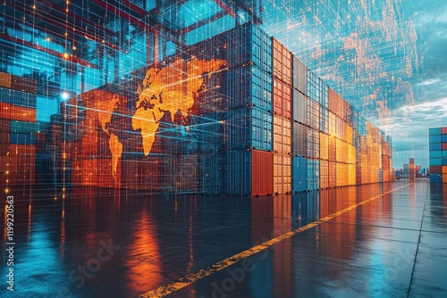 Global shipping hub indoor warehouse digital mapping urban environment dynamic viewpoint logistics innovation