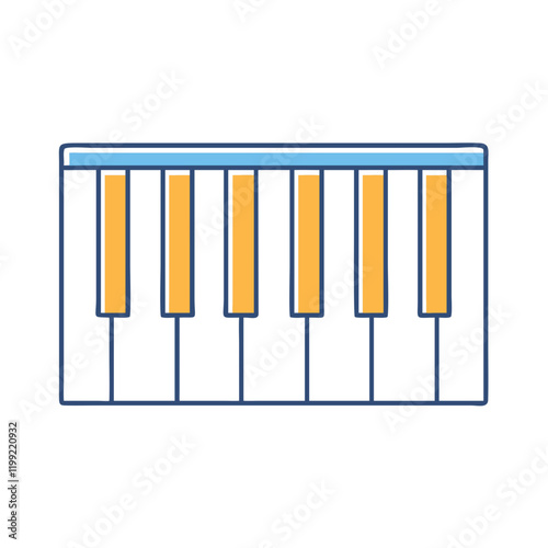 piano keys icon, piano keys vector illustration-simple illustration of piano keys, perfect for piano keys logos and themed design 
