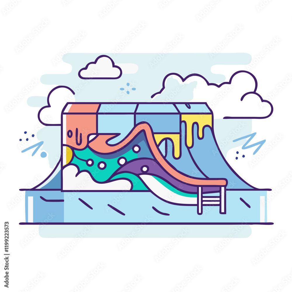 Fototapeta premium skate park graffiti art icon, skate park graffiti art vector illustration-simple illustration of skate park graffiti art, perfect for skate park graffiti art logos and themed design 