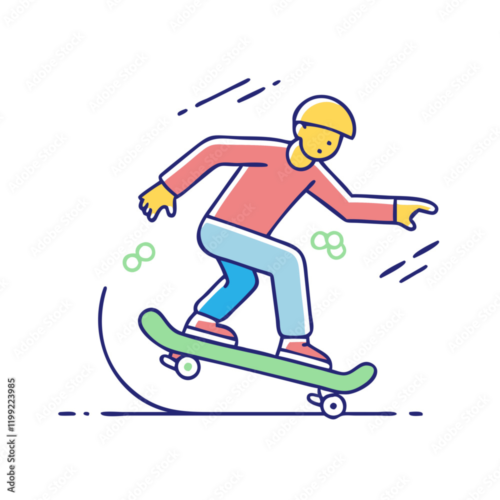 Obraz premium skater performing a trick icon, skater performing a trick vector illustration-simple illustration of skater performing a trick, perfect for skater performing a trick logos and themed design 