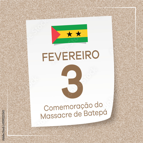 Sao Tome and Principe 3 February Commemoration of the Batepa Massacre. In Portuguese: 3 Fevereiro Comemoracao do Massacre de Batepa