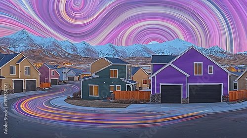 A vivid sky showcasing unique cloud formations, with streaks and swirls creating an artistic and dynamic visual effect