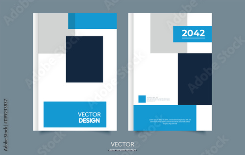 Blue corporate identity cover business vector design, Flyer brochure advertising abstract background, Leaflet Modern poster magazine layout template, Annual report for presentation.