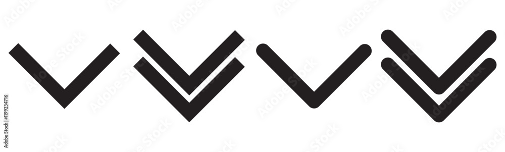 Swipe icon set. Arrow button symbol. Triangle arrow up, down, left, right. Abstract scroll icon element for social media. Move sign. Vector illustration isolated on white background. Swipe icon set. Arrow button symbol. Triangle arrow up, down, left, right. Abstract scroll icon element for social media. Move sign. Vector illustration isolated on white background.