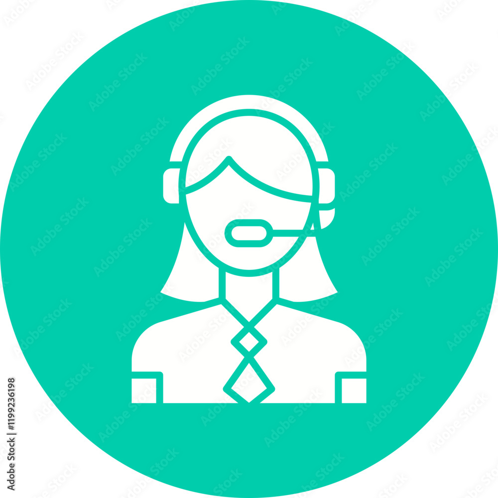 Call Center Agent icon single vector illustration Call Center Agent icon single vector illustration