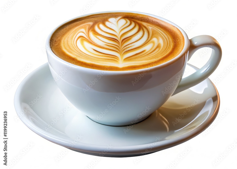 Silhouette Cappuccino in White Porcelain Cup - AI Photo Silhouette Cappuccino in White Porcelain Cup - AI Photo