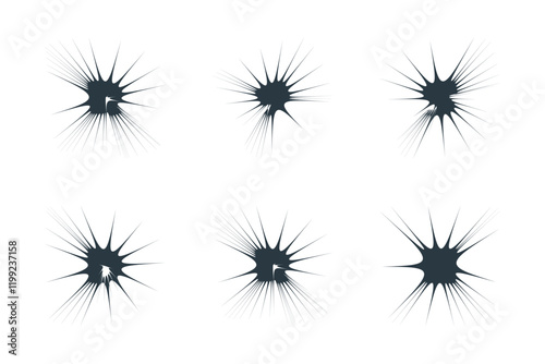 Abstract sparkle shape, sign and Contemporary Symbols