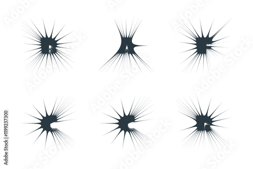 Abstract sparkle shape, sign and Contemporary Symbols
