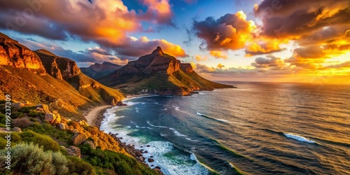 Silhouette Coastline, Chapman's Peak Drive, Hout Bay, Cape Town photo