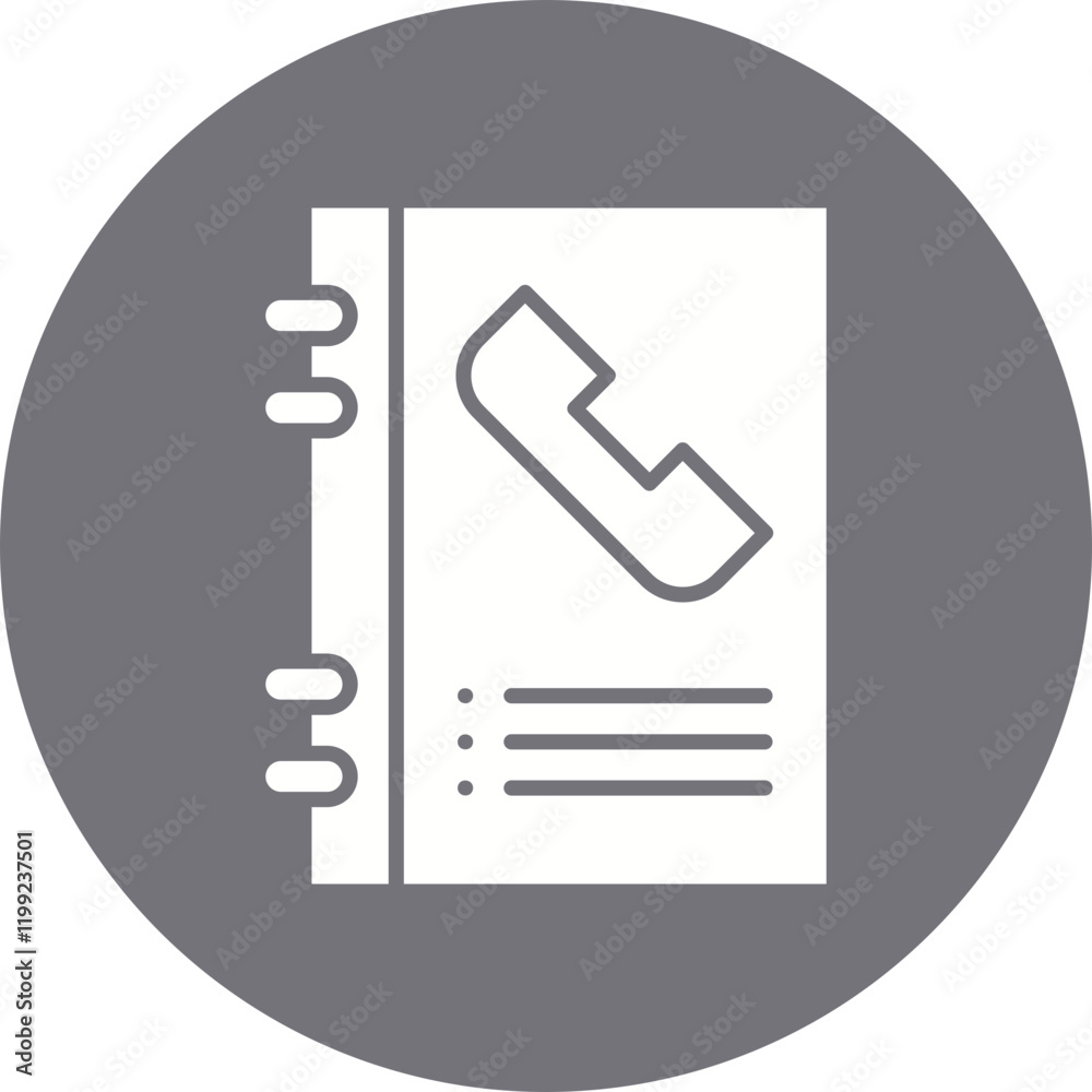 Phonebook icon single vector illustration Phonebook icon single vector illustration