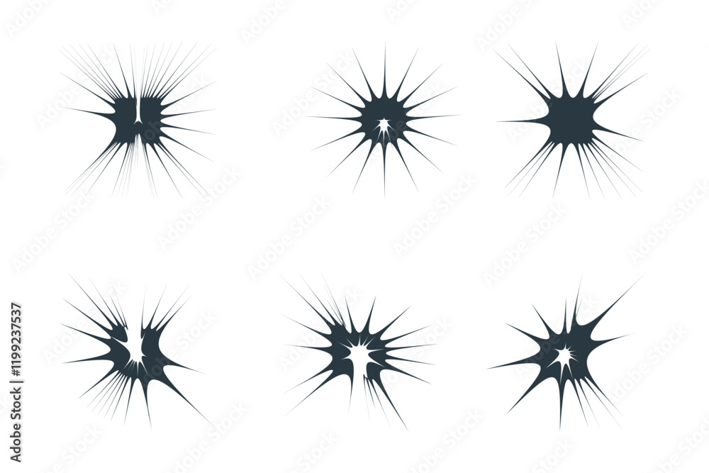 Fototapeta premium Abstract sparkle shape, sign and Contemporary Symbols 