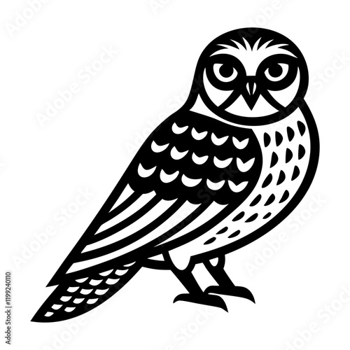 Common nighthawk icon in filled style