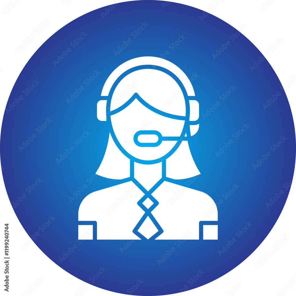 Call Center Agent icon single vector illustration Call Center Agent icon single vector illustration
