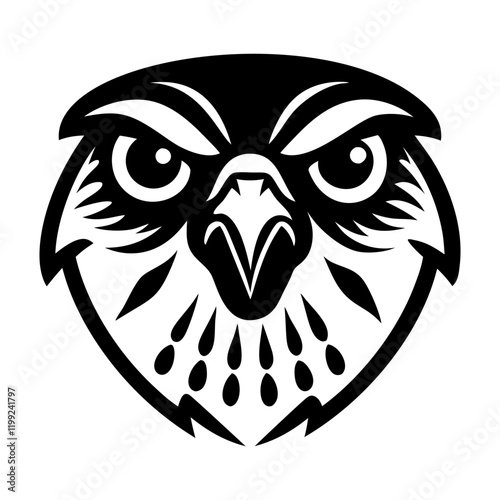 Peregrine falcon icon in filled style