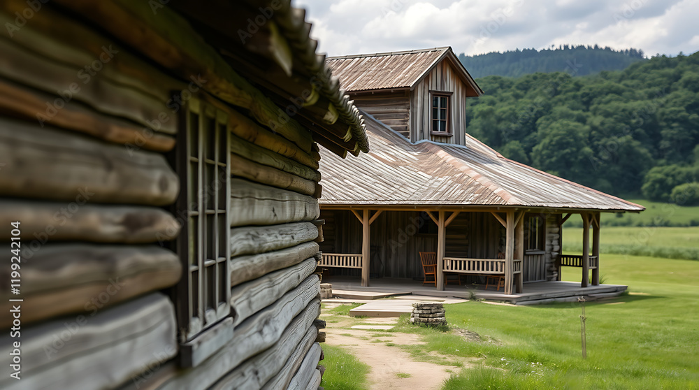 Rustic Wooden Cabin in the Countryside: A Charming Farmhouse Retreat Rustic Wooden Cabin in the Countryside: A Charming Farmhouse Retreat