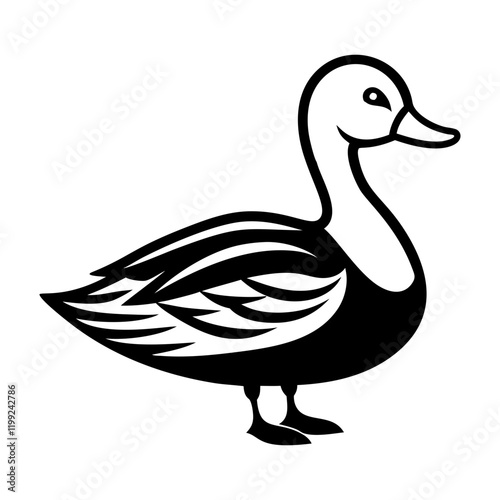 Waterfowl icon in filled style