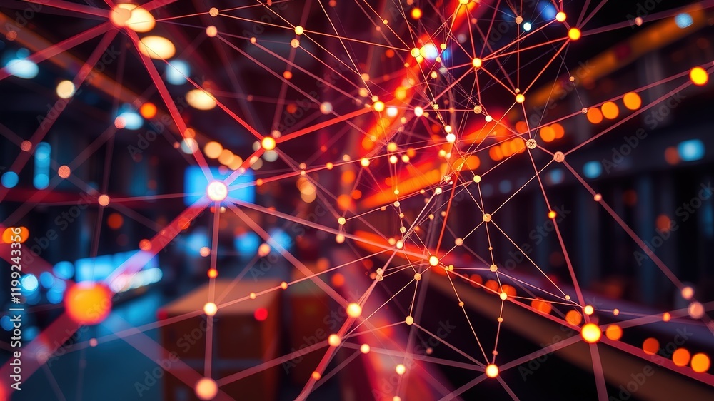 Logistics Technology Abstract Network Connections - AI Art Logistics Technology Abstract Network Connections - AI Art