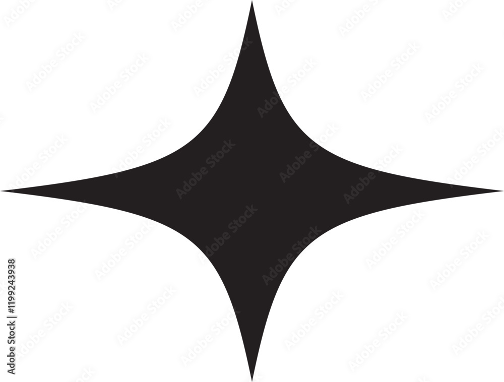 Fototapeta premium Star shape vector, isolated, illustration